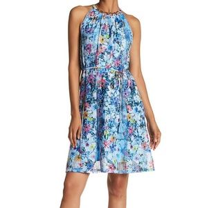 Tahari Debra Multicolored Floral print day dress.